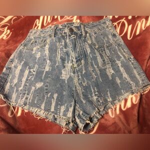 Distressed Jean Shorts
